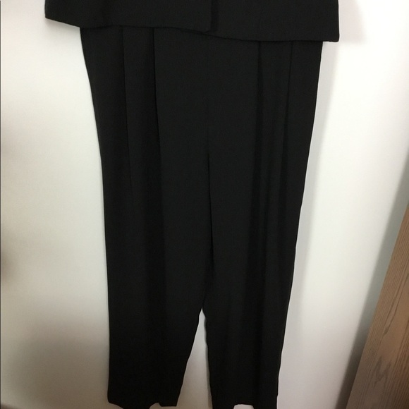 Liz Claiborne size 4 black jumpsuit w/silver detail & zippered lining … - Picture 4 of 16